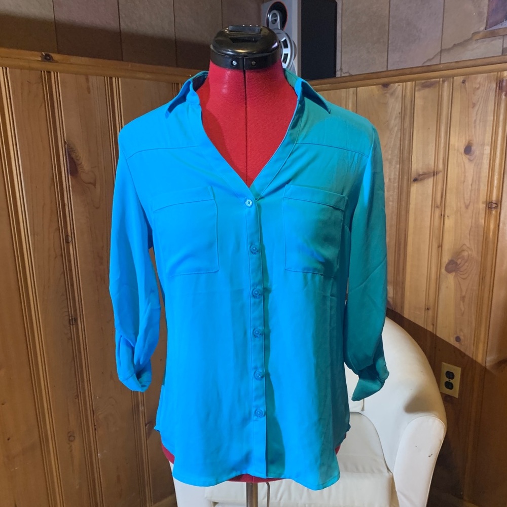 *New* Express turquoise portofino dress shirt